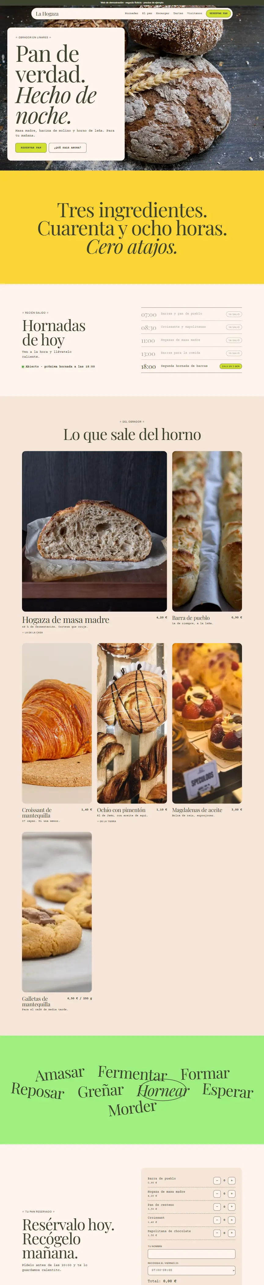 Captura de la web de La Hogaza