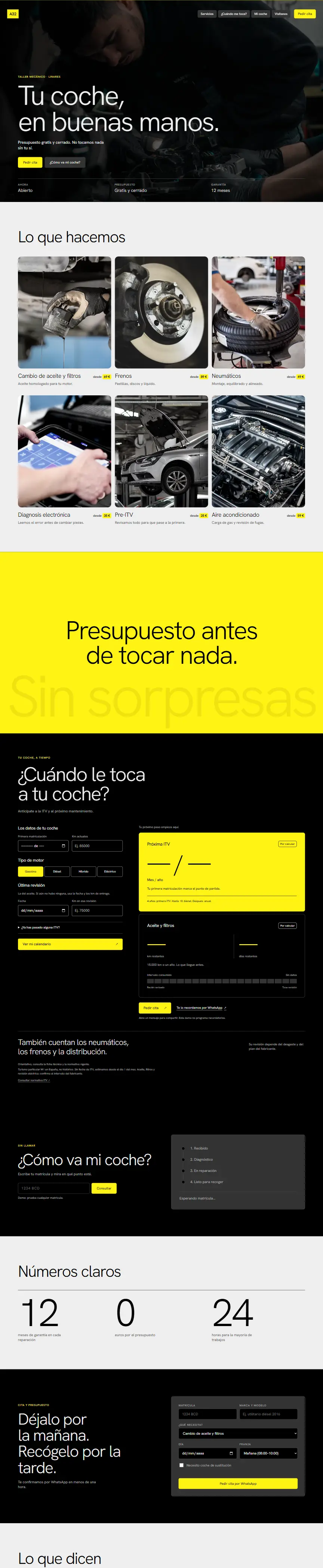 Captura de la web de Taller A32